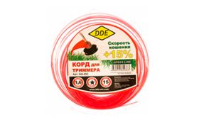 Корд триммерный в блистере DDE "Speed line" (звезда) 3,0 мм х 15 м, красный