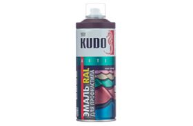 Эмаль-спрей KUDO для металлочерепицы и профнастила RAL 8017 шоколадно-коричневый 520мл
