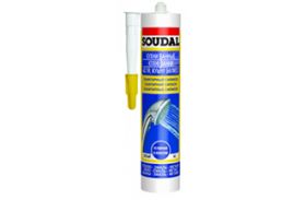 Герметик силиконовый "SOUDAL" санитарный прозрачный 280мл