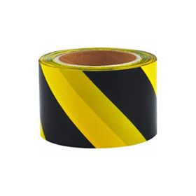 Лента ЗУБР "МАСТЕР" сигнальная, цвет желто-черный, 70мм*200м