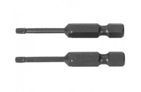 Биты ЗУБР "ЭКСПЕРТ" торсионные кованые, обточенные, хромомолибденовая сталь, тип хвостовика E 1/4", T25, 50мм, 2шт