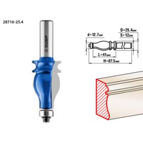 Фреза кромочная фигурная No5, D= 25,4мм, рабочая длина-41мм, хв.-12мм,d-12,7мм, ЗУБР Профессионал