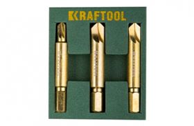 Набор экстракторов KRAFTOOL для выкручивания крепежа с износом граней шлица до 95%.PH1/PZ1,PH2/PZ2,P