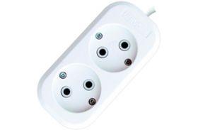 Колодка удлинителя 2-м АВС-пл. без заземл. UNIVersal E202