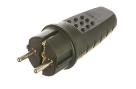 Вилка электрич. прямая с заземл. каучук 16А 250В IP44 (еврослот) UNIVersal 602227