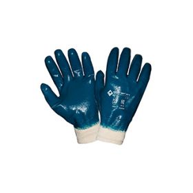 Перчатки нитриловые синие (манжет крага)