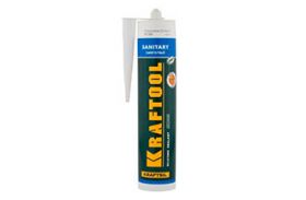 Герметик силиконовый KRAFTOOL белый, санитарный, 300 мл