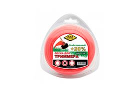 Корд триммерный в блистере DDE "Hard line" (круг армированный) 2,4 мм х 87 м, серый/красный