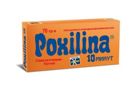 Poxilina Клеющая масса эпоксидная двухкомпонентная 70гр.