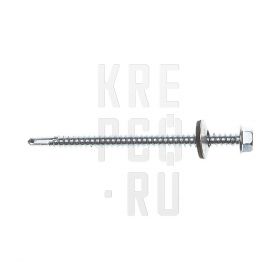 Саморез кровельный по металлу шестигранная голова, сверло 6,3*152 цинк