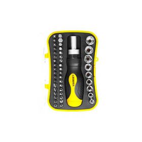 Отвертка реверсивная с набором бит и головок (н-р 23 предметов) БИБЕР